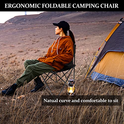 YSSOA Removable Footrest Reclining Camping Chair, Black J500901