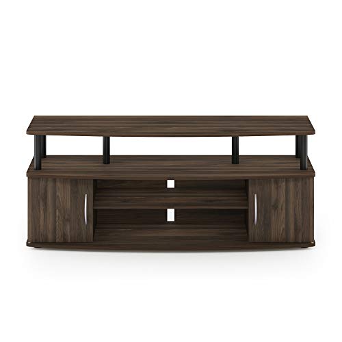 Furinno JAYA Large Entertainment Stand for TV Up to 55 Inch, French Oak Grey/Black V100781