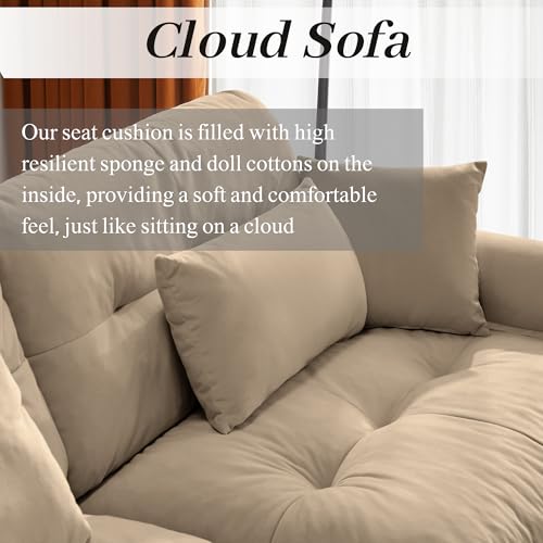 130" Modular Sectional Sofa with Movable Ottoman, Velvet Upholstered, Green Y4976