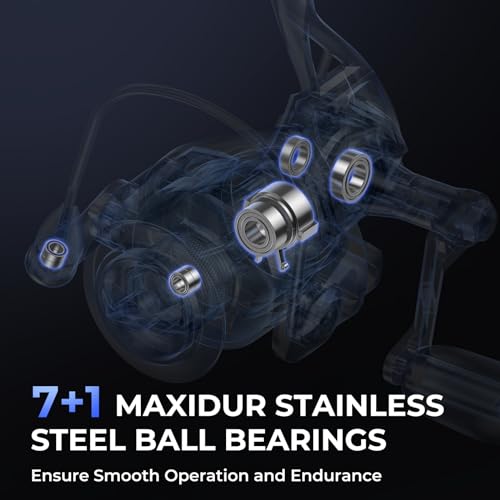 KastKing Megatron Spinning Reel, Saltwater Freshwater, 7+1 BB, 30 lbs Carbon Drag T462200