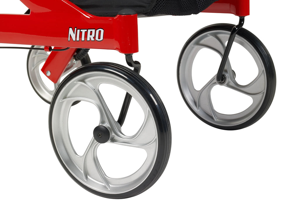 Drive Medical Nitro Euro Style Rollator Walker, Red P174003