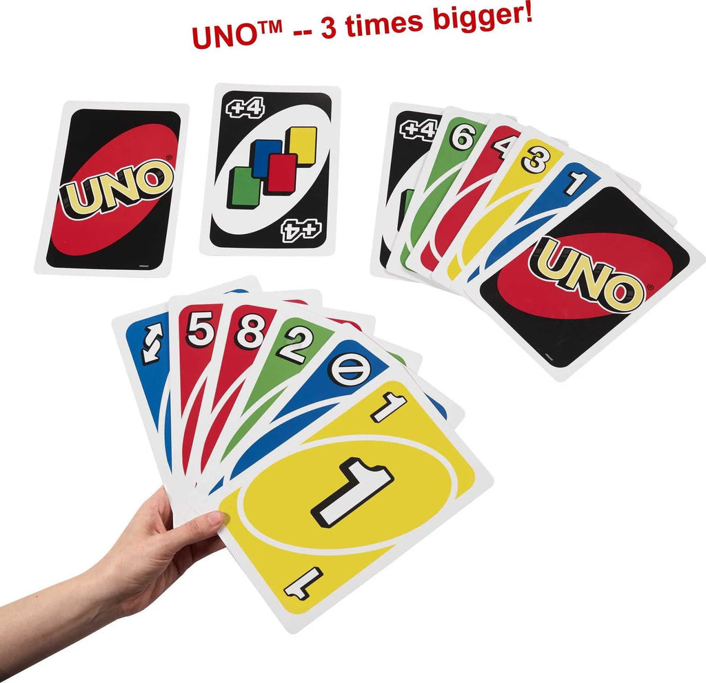 Giant UNO Card Game with 108 Oversized Cards for Family Night K406