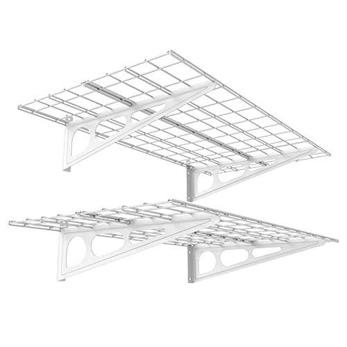 FLEXIMOUNTS 2-Pack 2x6ft Garage Wall Shelving Rack, Black C244838