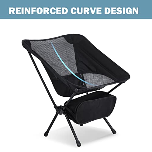 YSSOA Removable Footrest Reclining Camping Chair, Black J500901