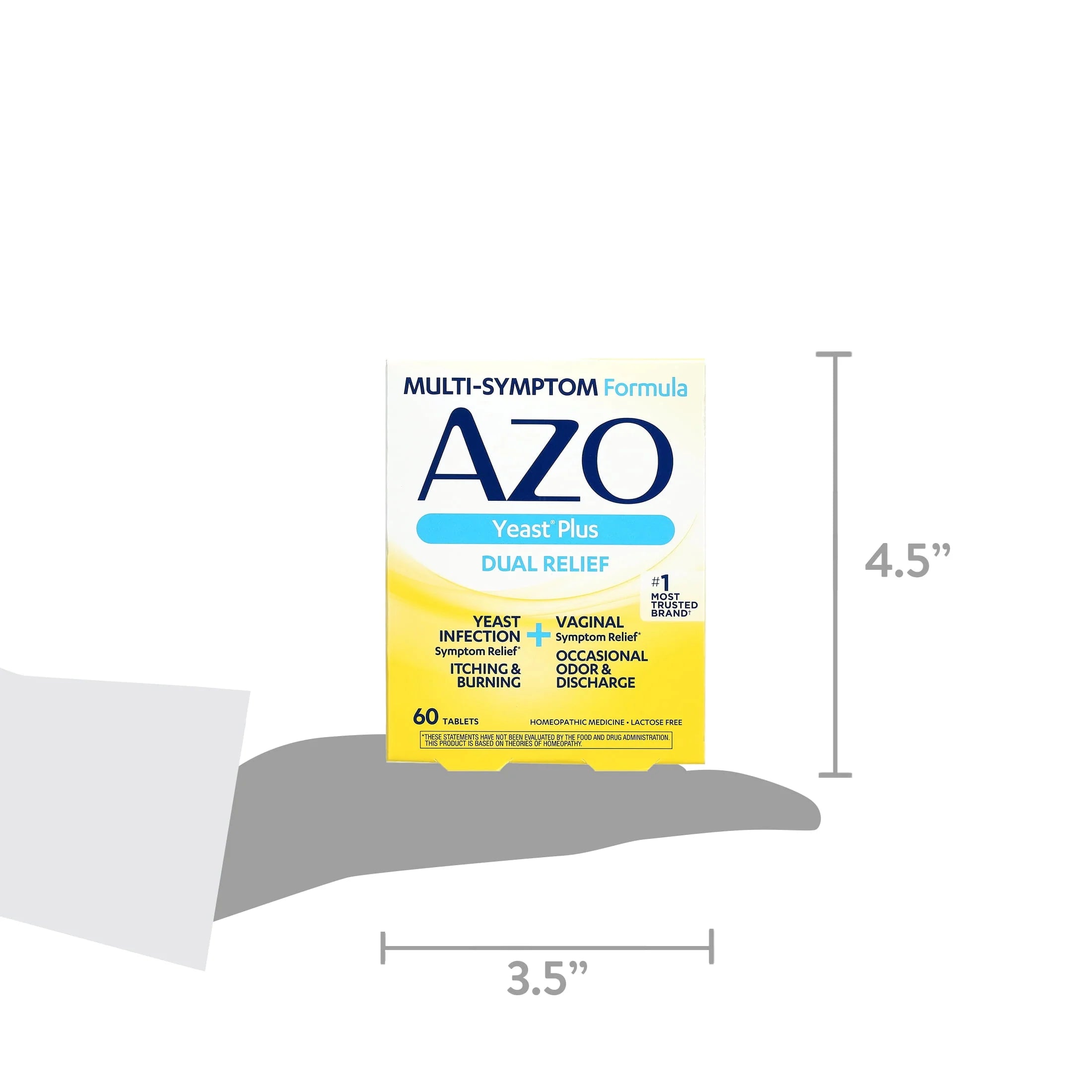 Azo Yeast Plus Dual Relief Tablets, 60 Ct M91093