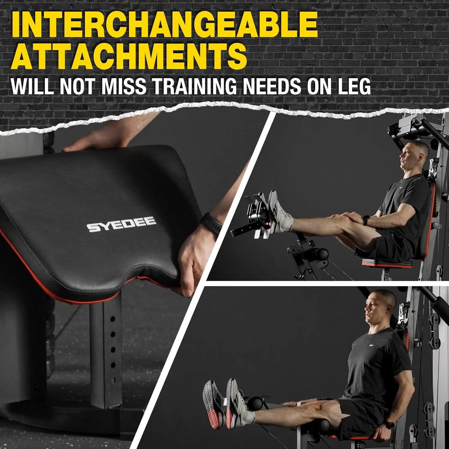 Syedee Home Gym Station with 150LBS Weight Stack N7594
