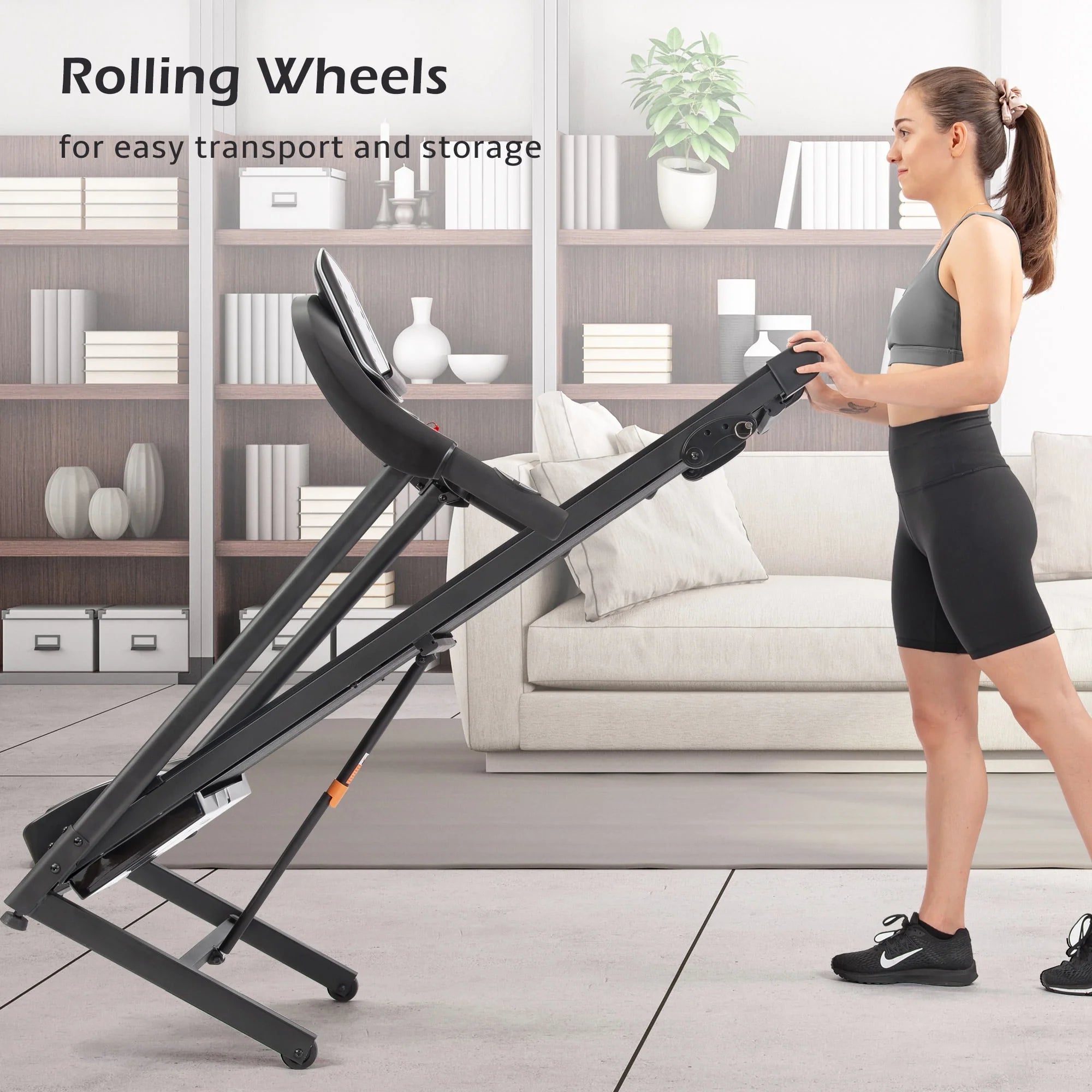 Folding Electric Treadmill with Incline for Home Gym Walking Running C4591