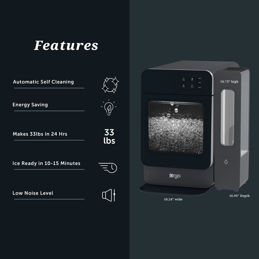 Orgo Products Sonic Countertop Nugget Ice Maker, Blue W585
