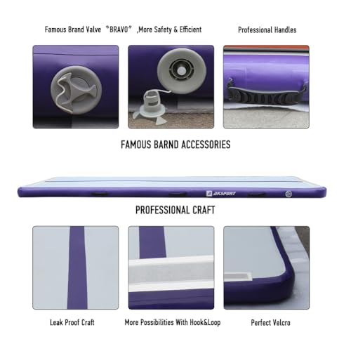 AKSPORT Gymnastics Air Mat Tumble Track with Air Pump A7907