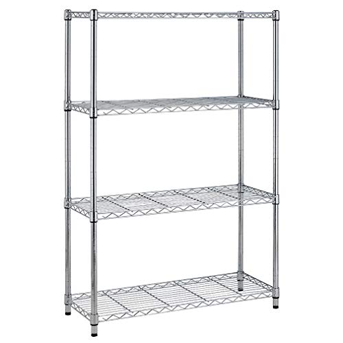 4 Tier NSF Wire Shelving Unit Heavy Duty Steel Storage Rack, Black X19089