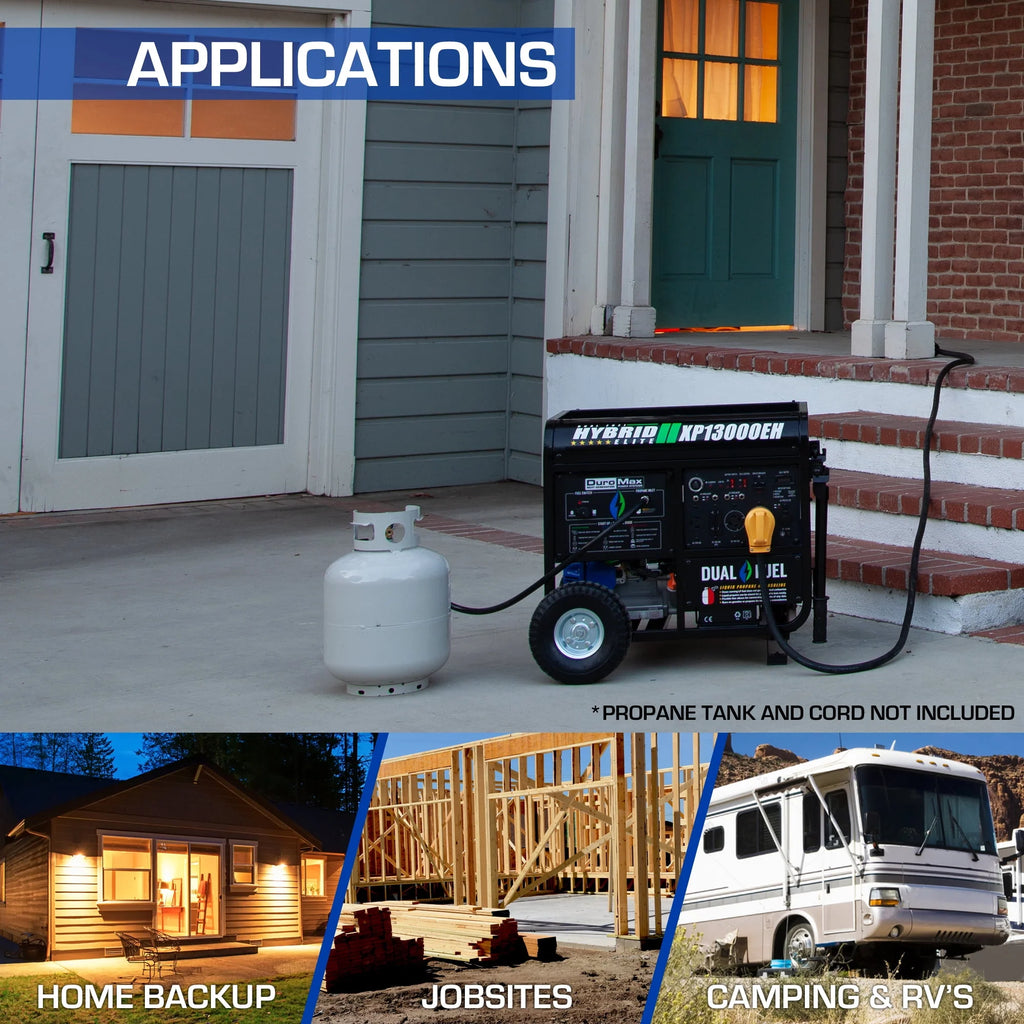 DuroMax XP13000EH 13000-Watt 500cc Portable Hybrid Generator M66675