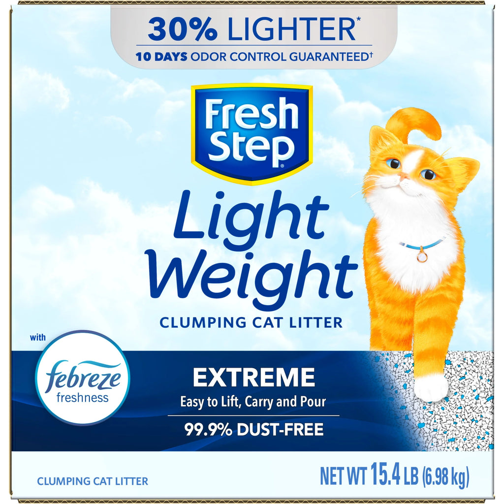 Fresh Step Lightweight Extreme Scented Clumping Cat Litter with Febreze, 15.4 lbs U17292