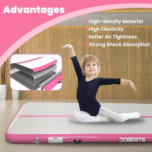 DOBESTS Inflatable Gymnastics Tumbling Mat with Pump G20525