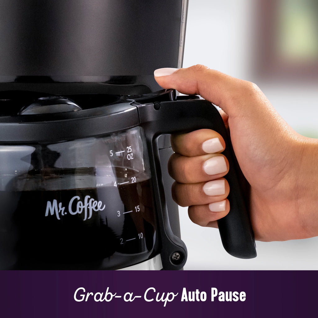 Mr. Coffee 5-Cup Programmable Coffee Maker, Black A649788