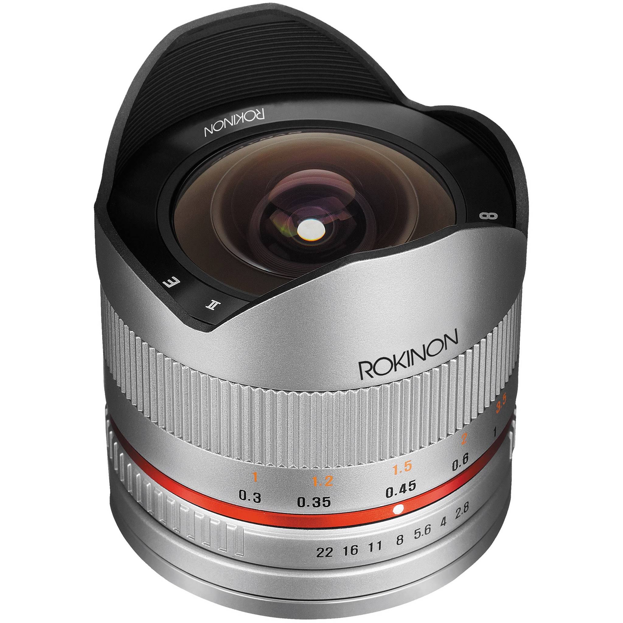 Rokinon 8mm f/2.8 UMC Fisheye Lens for Fujifilm X Mount, Silver G820