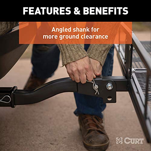 CURT 18153 60 x 24-Inch Hitch Cargo Carrier, 500 lbs Capacity, Black Steel Z590363