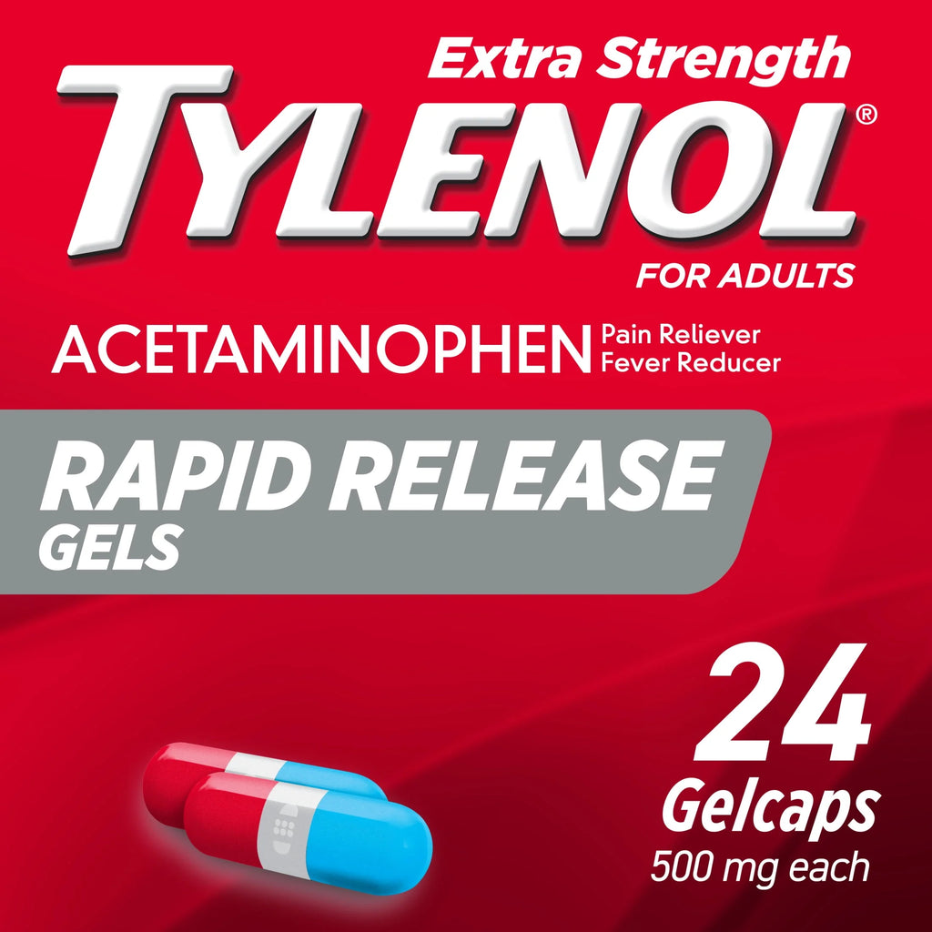 Tylenol Extra Strength Acetaminophen Rapid Release Gels, 100 ct H788
