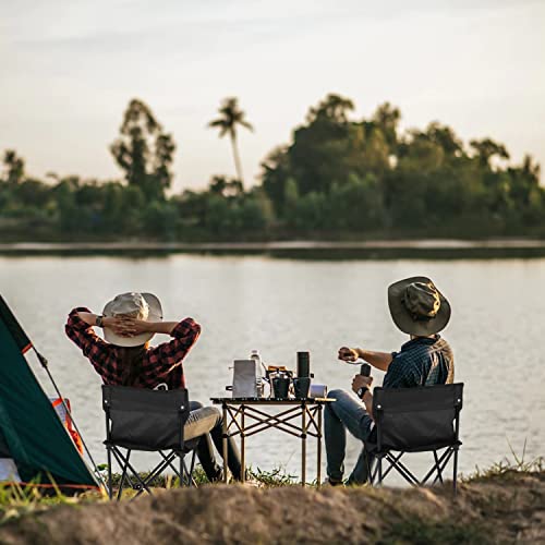 YSSOA Removable Footrest Reclining Camping Chair, Black J500901