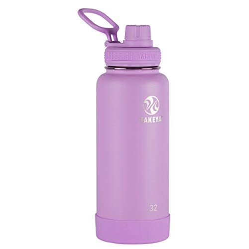 Takeya Actives Water Bottle with Spout Lid, 18 oz, Midnight Blue W579