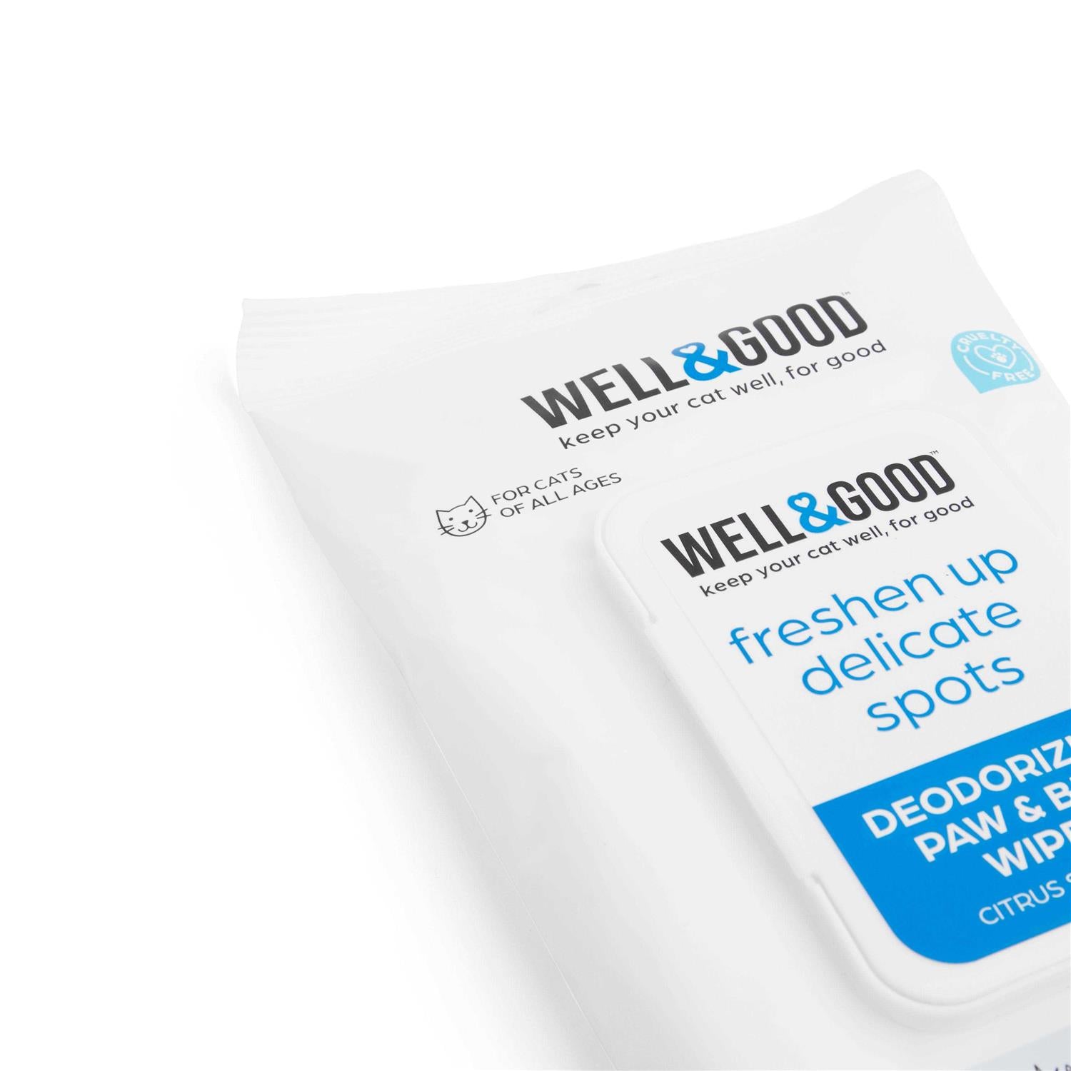 Well & Good Deodorizing Paw and Bum Wipes K7788