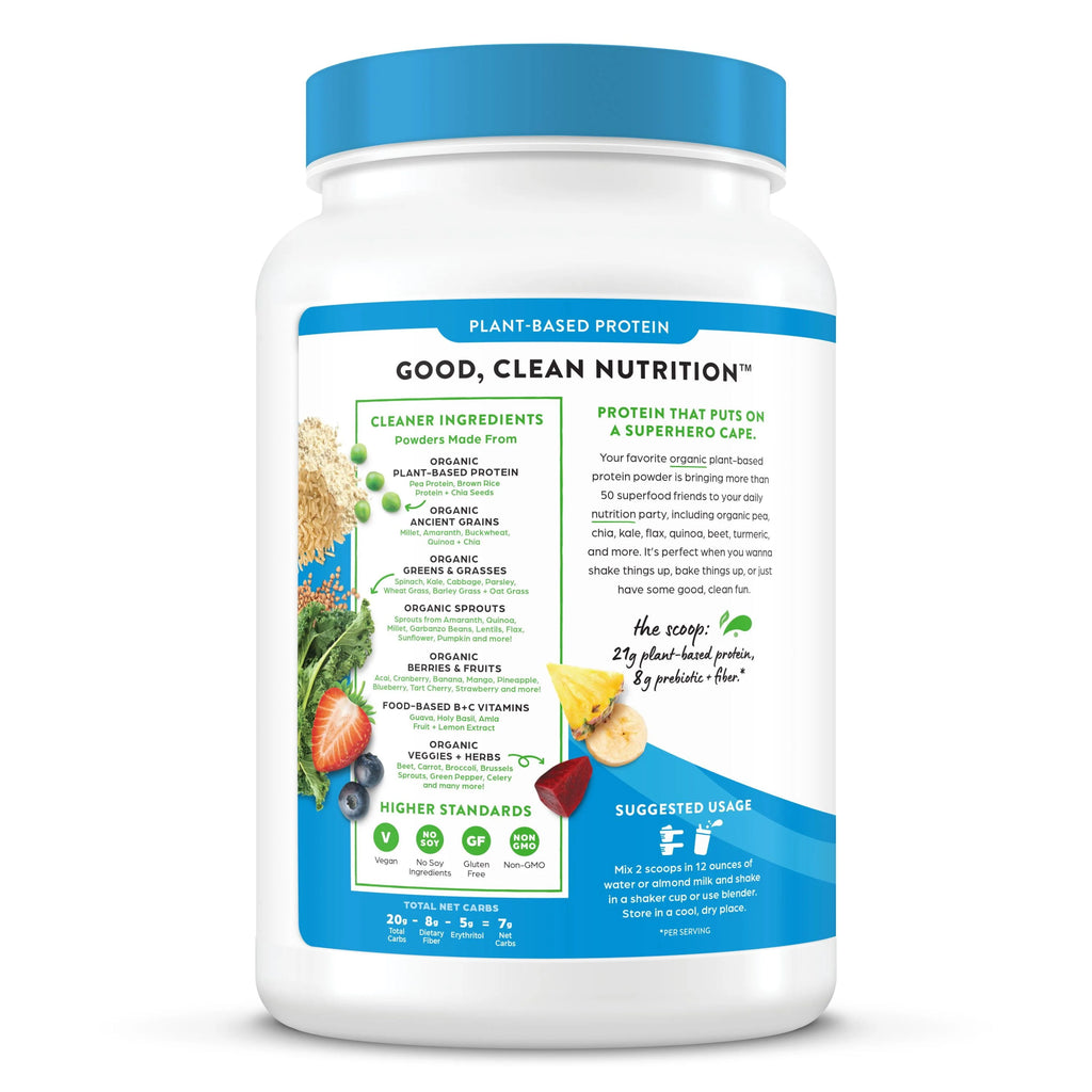 Orgain Organic Plant Based Protein + Superfoods Powder, Vanilla Bean, 2.02 lb P4374