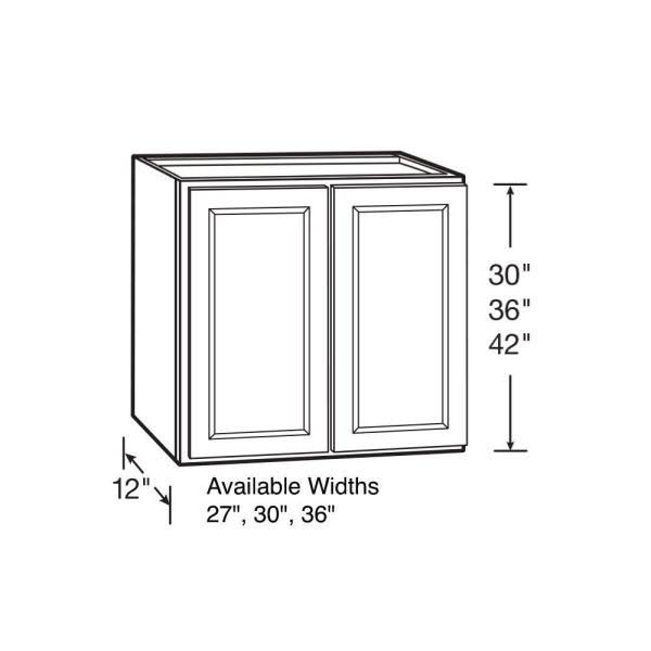 Hampton Assembled 36x30x12 in. Wall Kitchen Cabinet in Cognac R5985