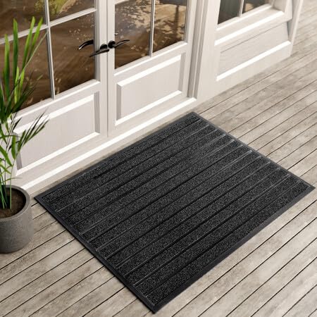ubdyo Extra Durable Door Mat Non-Slip Outdoor Entrance 30" x 17" Bright Brown W5648