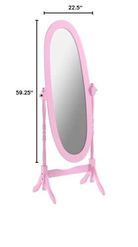 Roundhill Furniture Traditional Queen Anna Style Wood Floor Cheval Mirror L68887