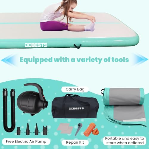 DOBESTS Inflatable Gymnastics Tumbling Mat with Pump G20525