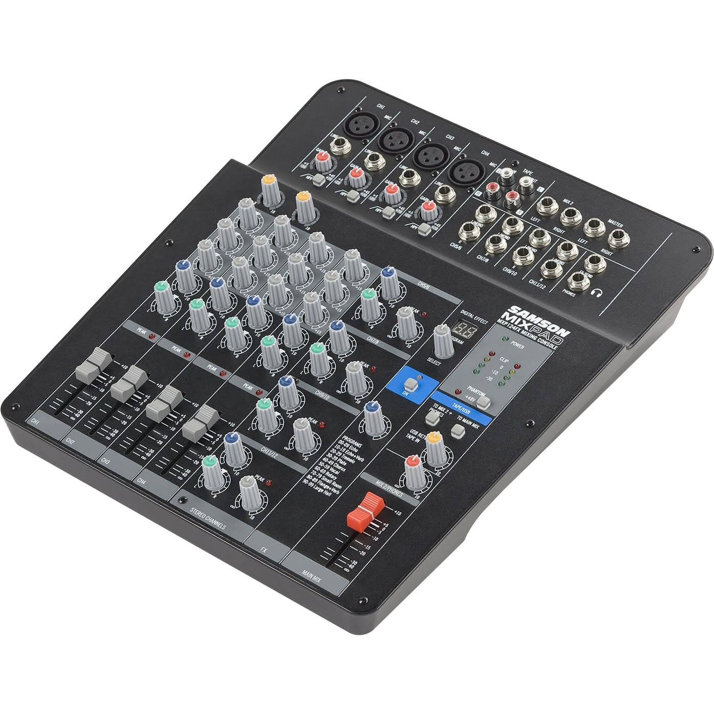 Samson MixPad MXP124FX Compact 12-Channel Analog Mixer (with Effects/USB) - Megean