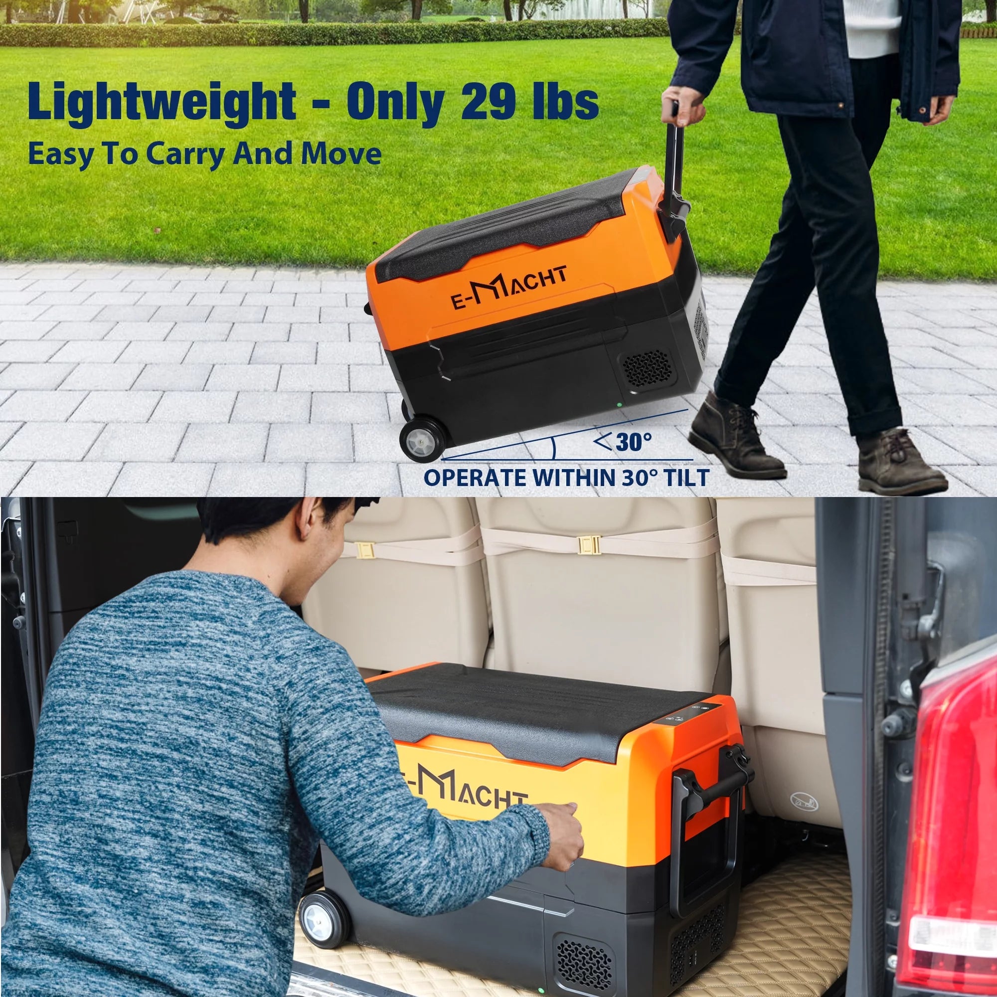 12V Portable Dual Zone Car Refrigerator 31.7QT with WiFi App Control N5786