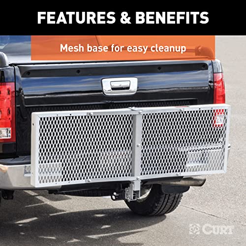 CURT 18100 Aluminum Tray Hitch Cargo Carrier, 500 lbs Capacity S59421