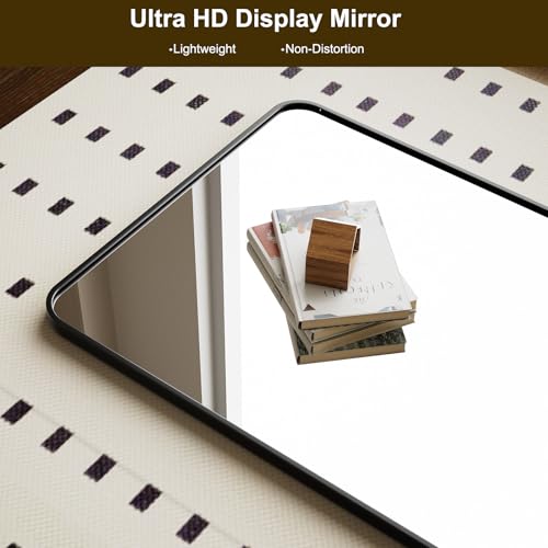 HARRITPURE 56" x 21" Rounded Full Length Floor Mirror with Aluminum Frame I85546