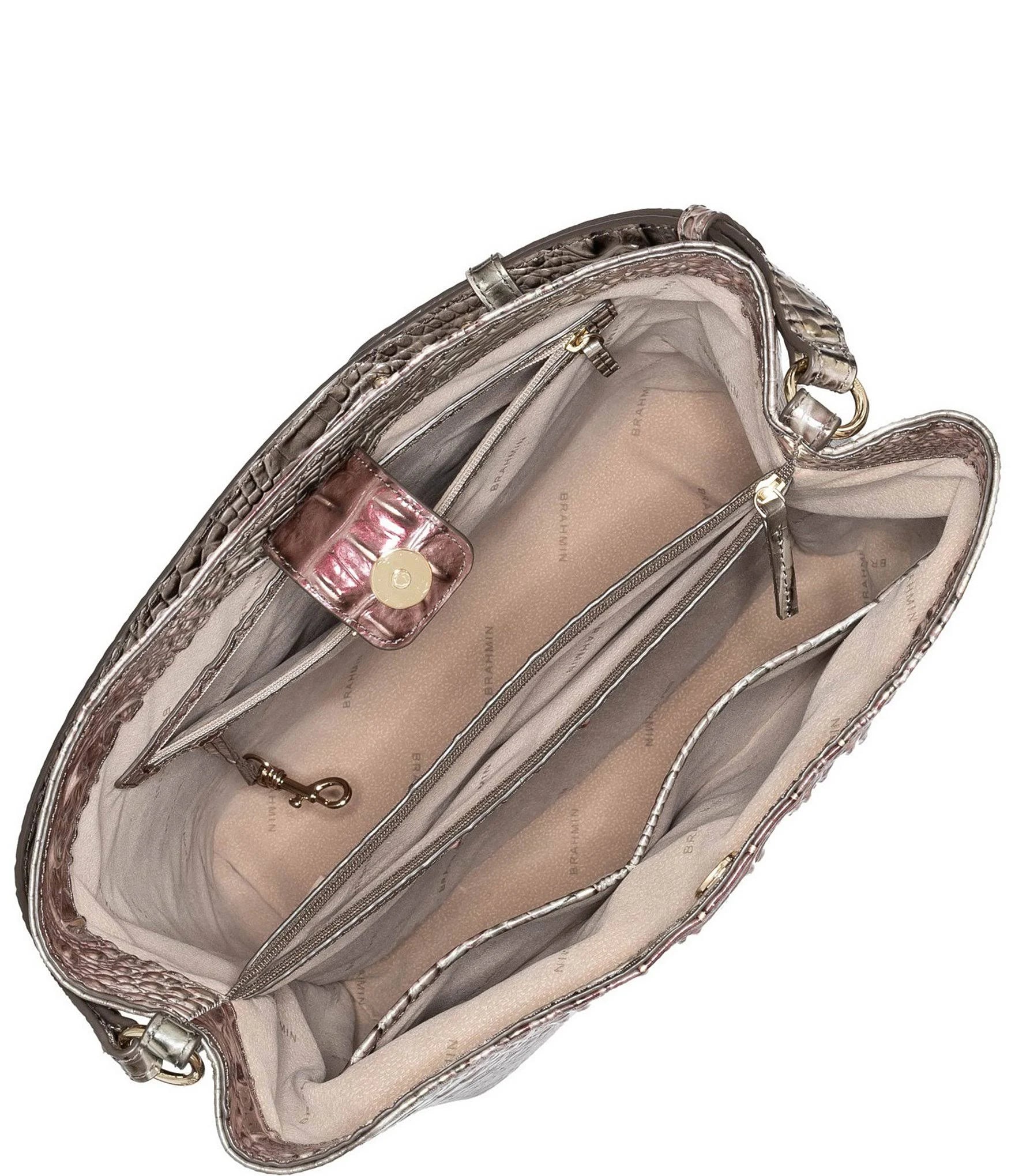 Brahmin Melbourne Large Amelia Bucket Bag - Garnet E556