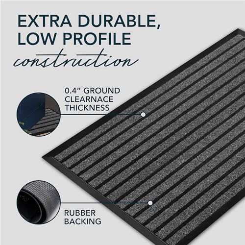 ubdyo Extra Durable Door Mat Non-Slip Outdoor Entrance 30" x 17" Bright Brown W5648