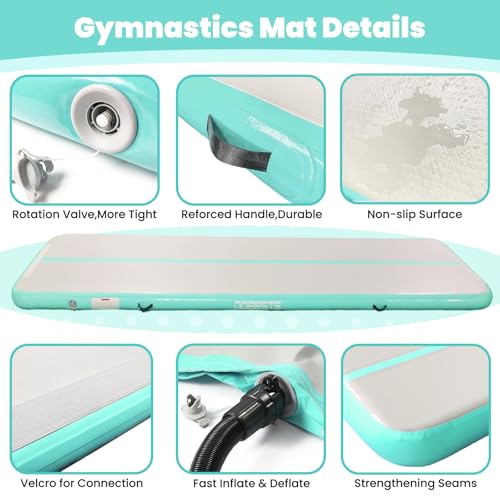 DOBESTS Inflatable Gymnastics Tumbling Mat with Pump G20525