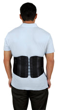Curad Back Support with Dual-Pulley System, Black, Small/Medium