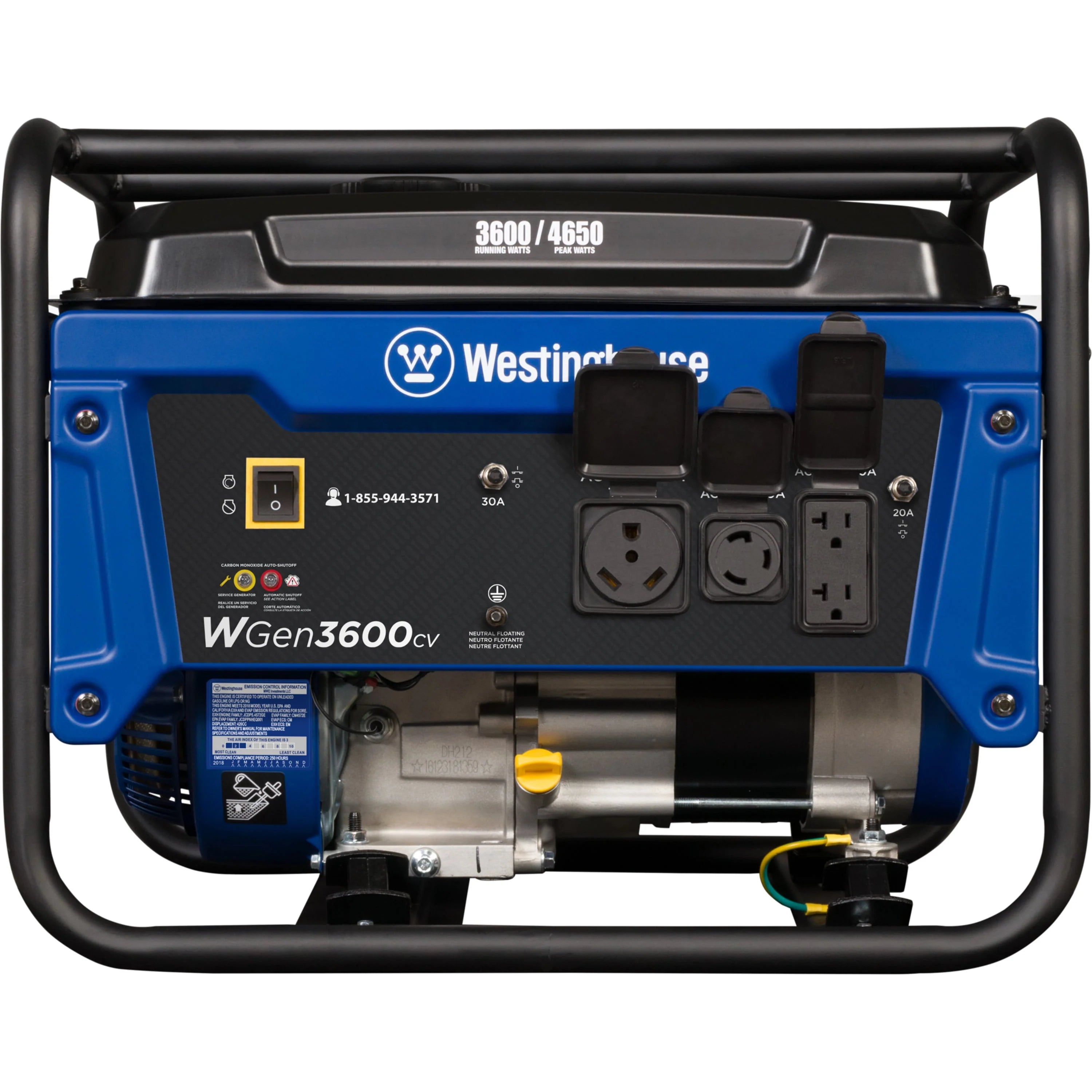 Westinghouse 4650 Peak Watt Portable Gas Generator with CO Sensor C8287