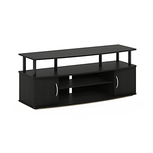 Furinno JAYA Large Entertainment Stand for TV Up to 55 Inch, French Oak Grey/Black V100781