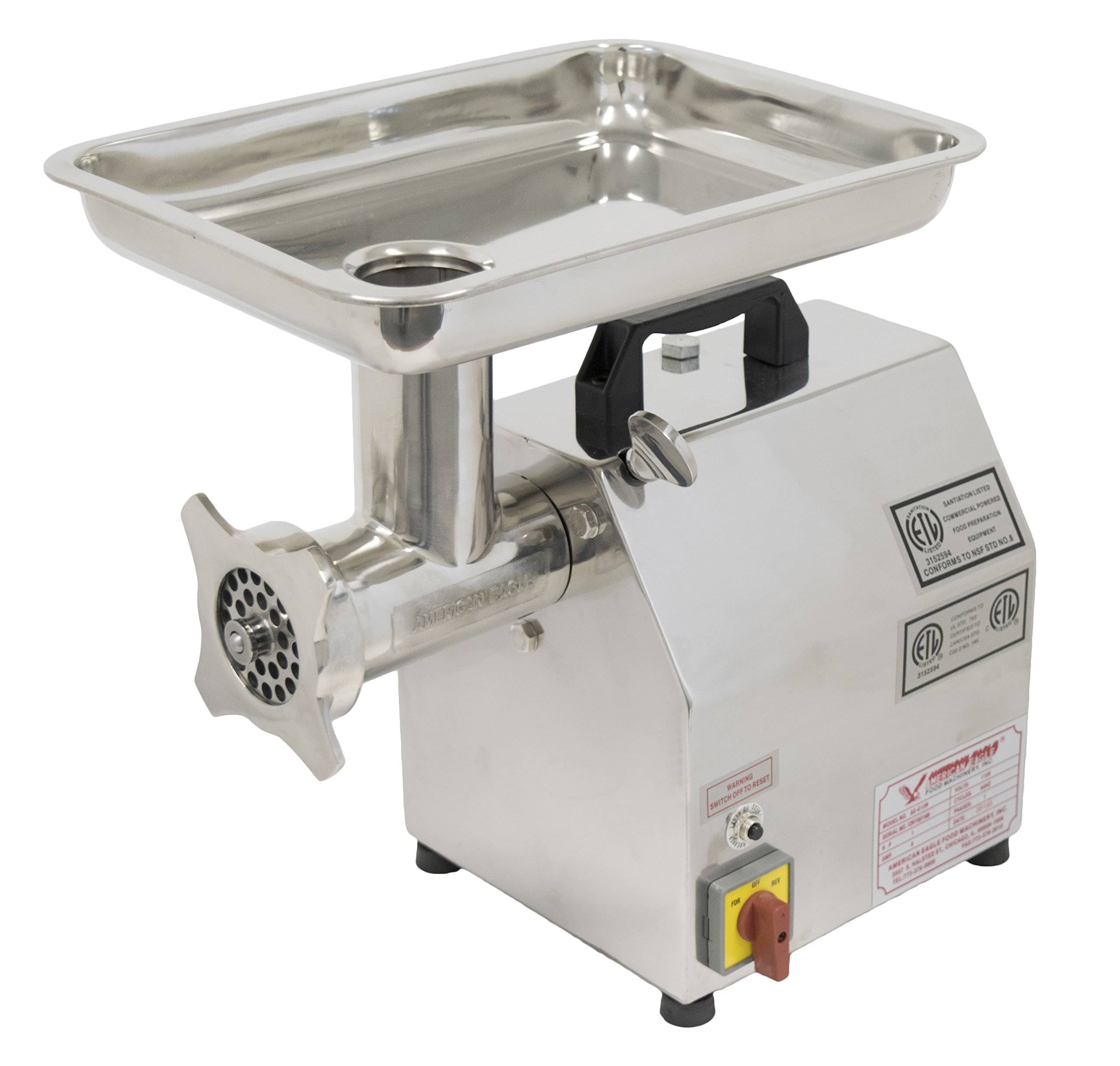 American Eagle AE-G12N 1HP #12 Commercial Stainless Steel Meat Grinder