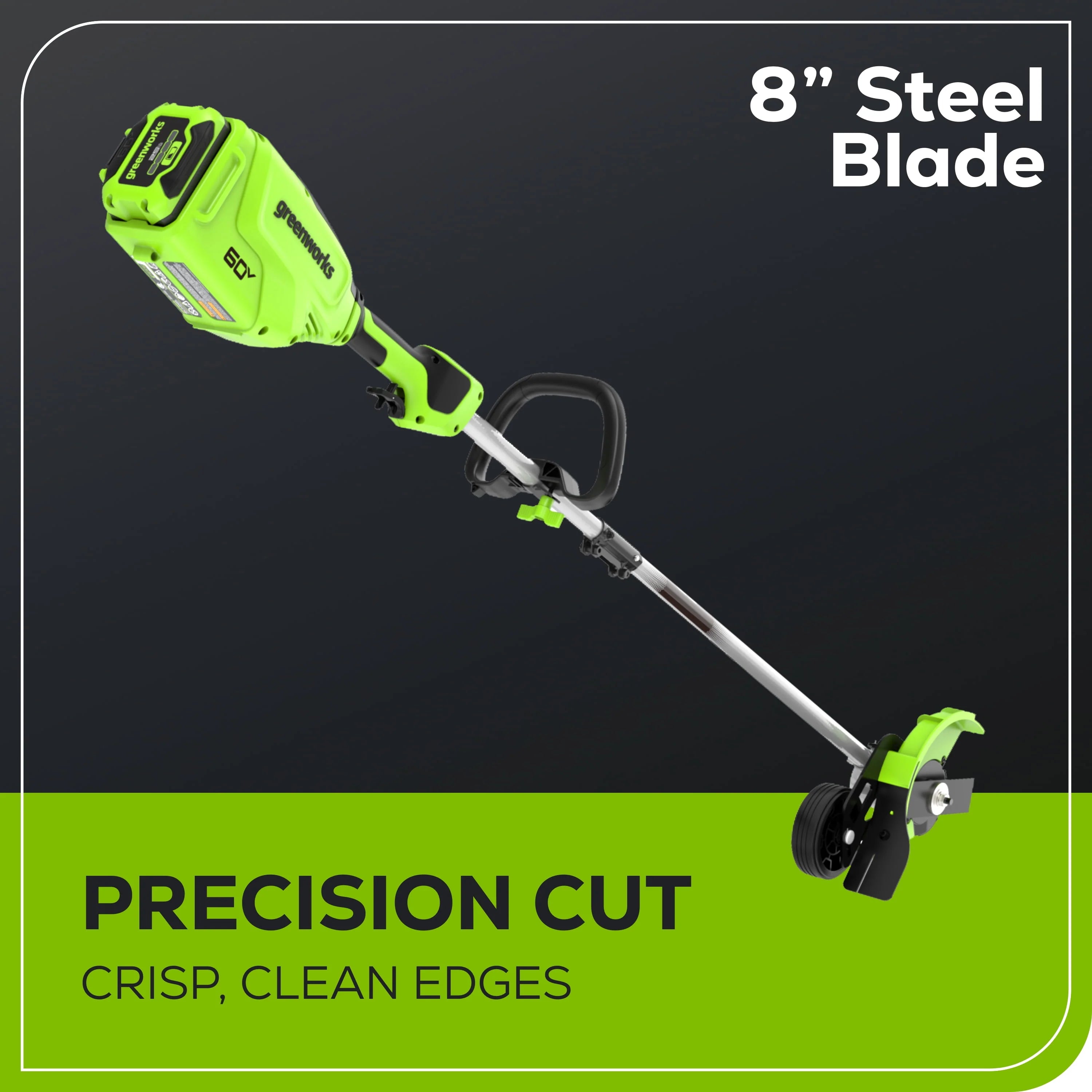 Greenworks 60V 8" Edger with 2.5 Ah Battery & Charger K960250