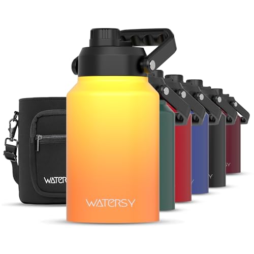 128oz Insulated Stainless Steel Water Bottle with Handle, Black W803