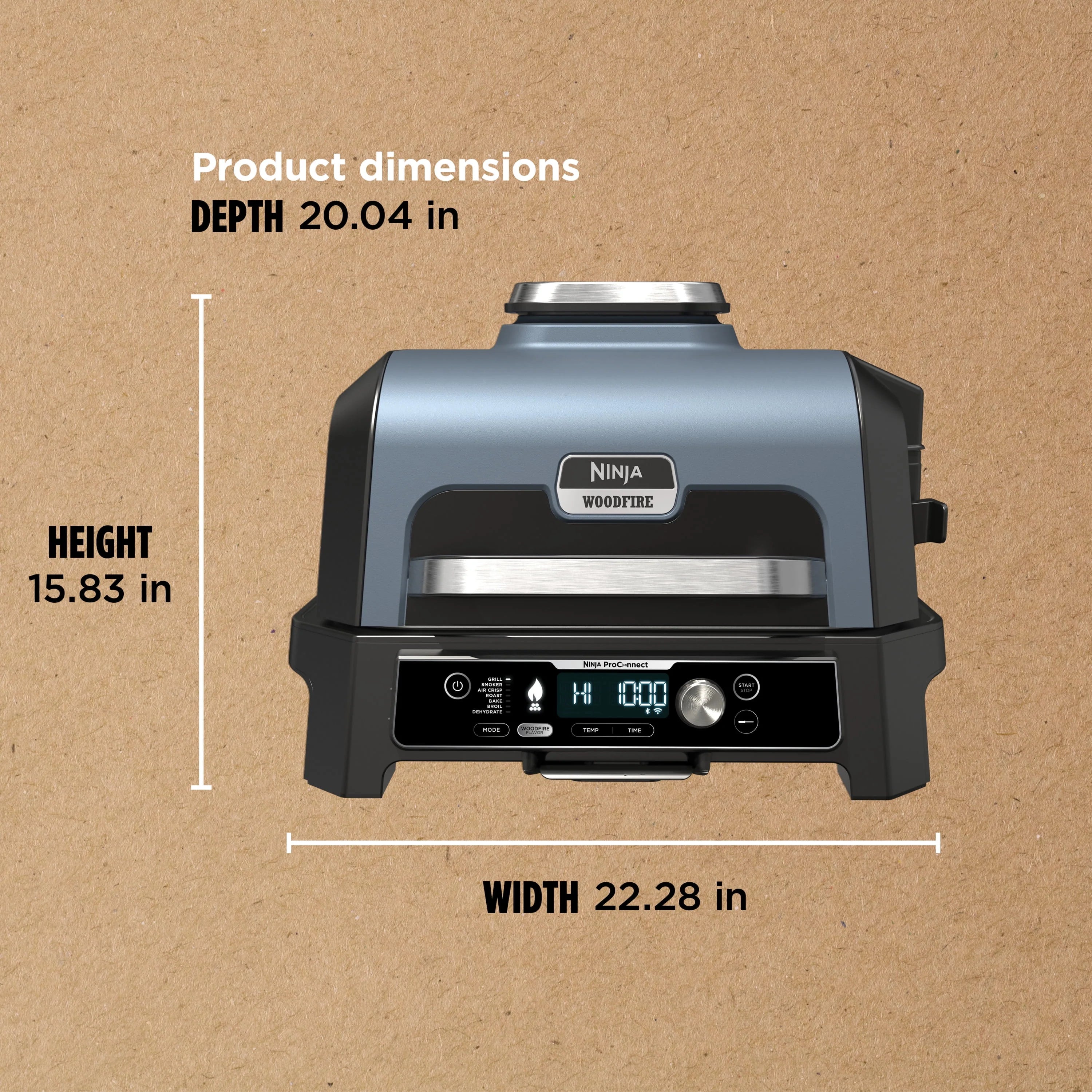 Ninja Woodfire ProConnect XL Outdoor 7-in-1 Grill & Smoker, App Enabled, OG900 A5992