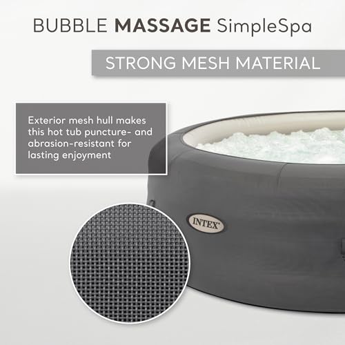 INTEX SimpleSpa Inflatable Hot Tub, 6 Person Jet Massage Spa with Pump and Cover S2086