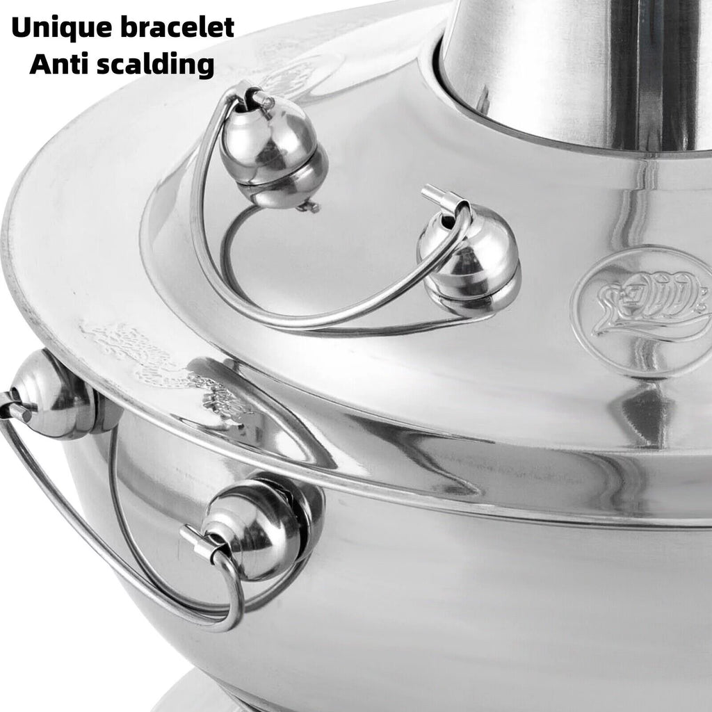 LKS-8380 Chinese Style Stainless Steel Shabu Hot Pot 1.9QT A669437