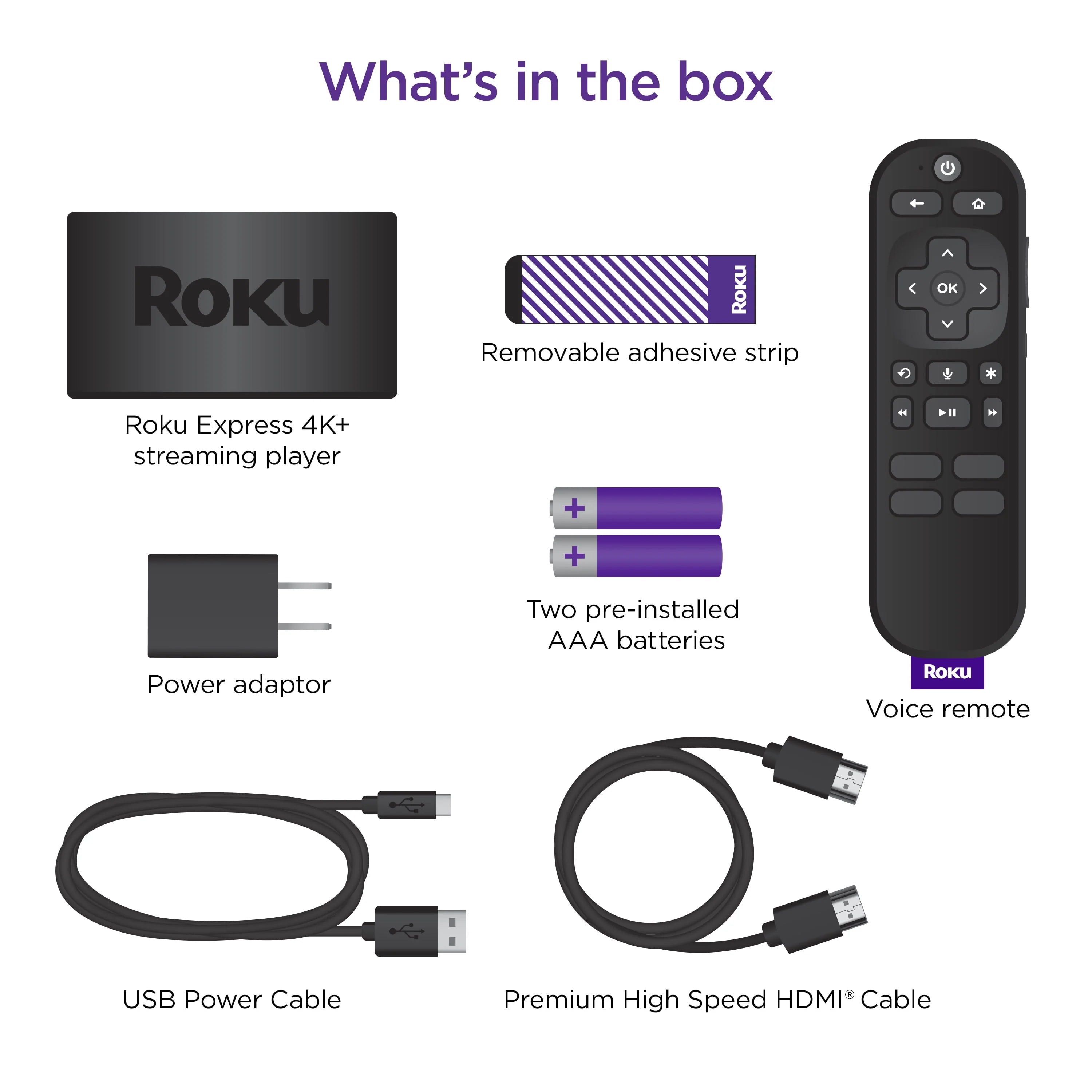 Roku Express 4K+ Streaming Player with Voice Remote R31661