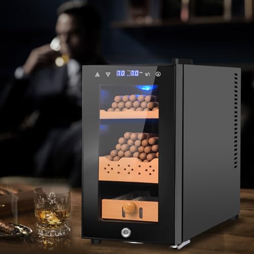 Electric Humidor Cabinet 35L with Digital LED Screen and Humidity Control C6096