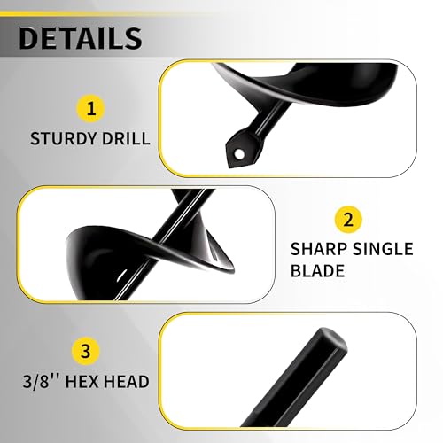 Garden Auger Drill Bit 3" x 24" for Planting and Post Hole Digging K631624
