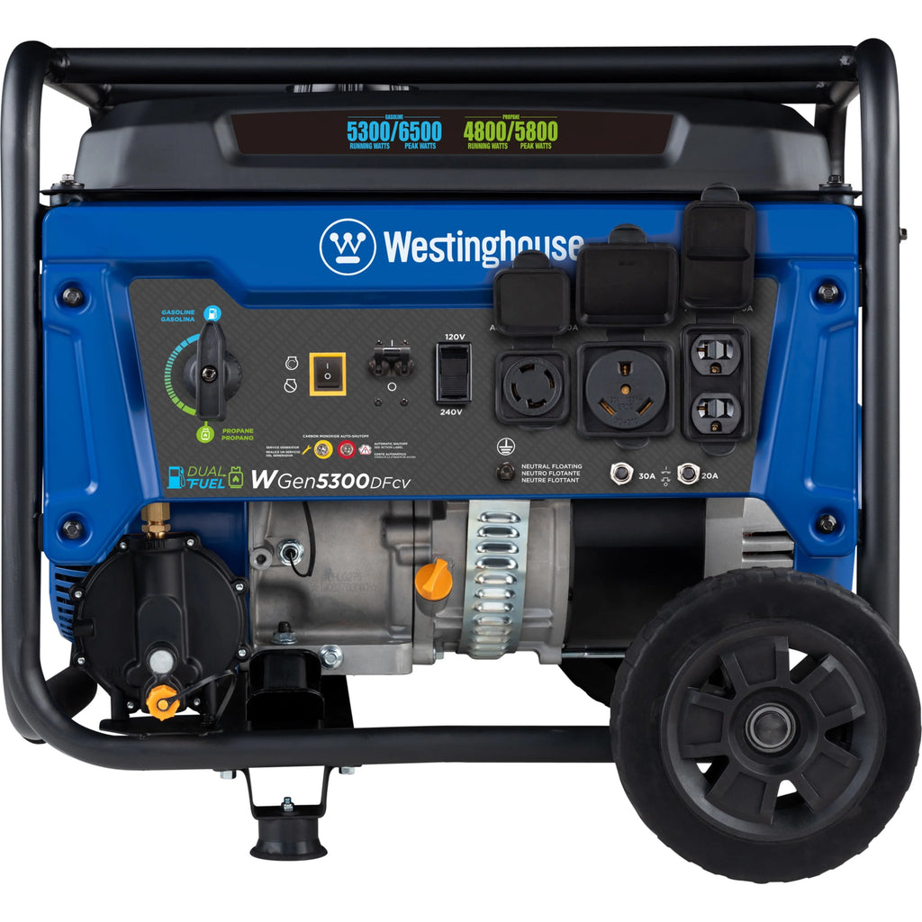 Westinghouse 6500 Peak Watt Dual Fuel Portable Generator with CO Sensor P73605