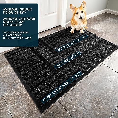 ubdyo Extra Durable Door Mat Non-Slip Outdoor Entrance 30" x 17" Bright Brown W5648